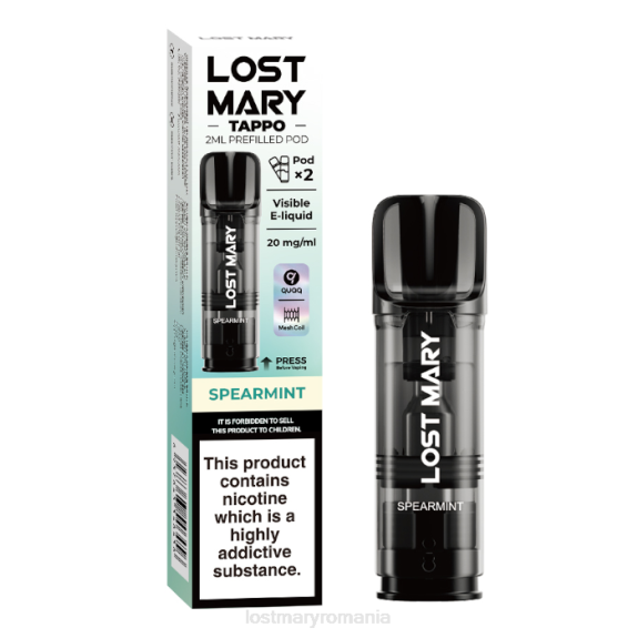 Lost Mary Tappo păstăi preumplute - 20 mg - 2 buc mentă - LOST MARY online 4VBX176