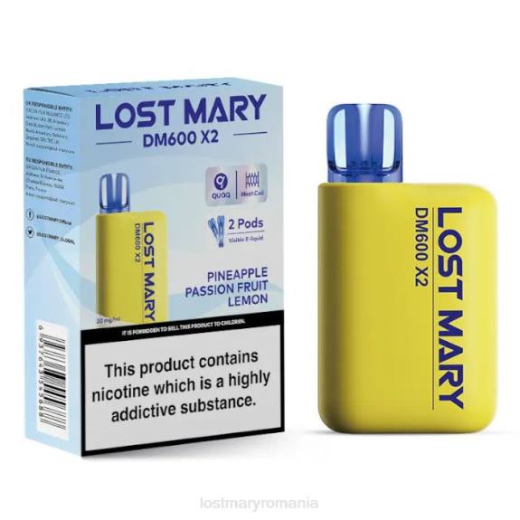 Lost Mary dm600 x2 vape de unică folosință ananas fructul pasiunii lămâie - LOST MARY online store 4VBX197