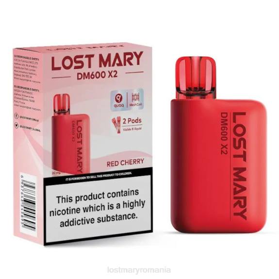 Lost Mary dm600 x2 vape de unică folosință cireș roșu - LOST MARY puffs 4VBX198
