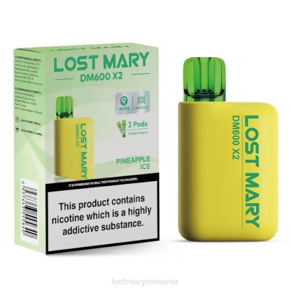 Lost Mary dm600 x2 vape de unică folosință gheata de ananas - LOST MARY vape flavors 4VBX204