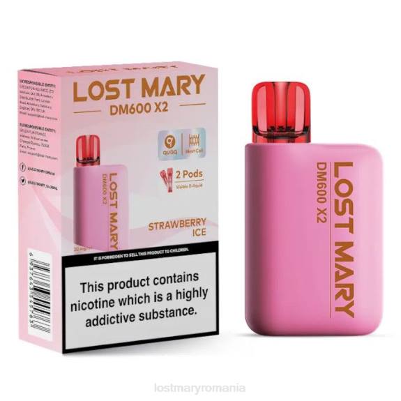 Lost Mary dm600 x2 vape de unică folosință gheata de capsuni - LOST MARY flavors 4VBX205