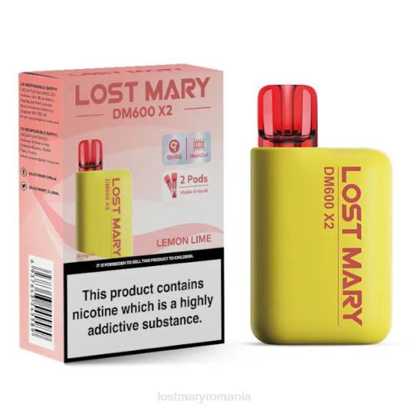 Lost Mary dm600 x2 vape de unică folosință lamaie limeta - LOST MARY vape flavors 4VBX194