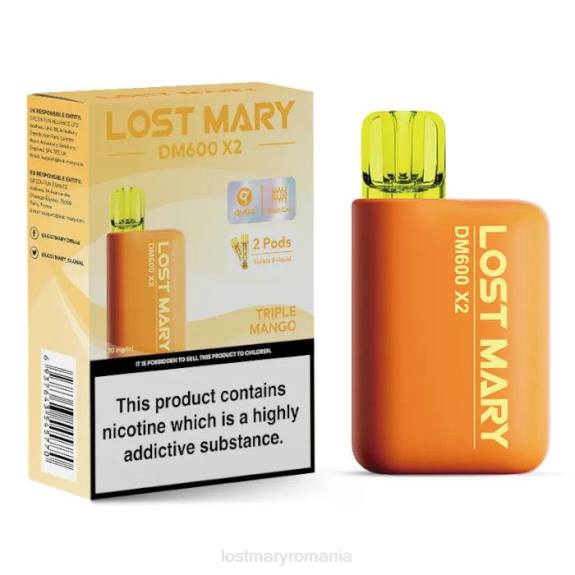 Lost Mary dm600 x2 vape de unică folosință triplu mango - LOST MARY vmt 4VBX199