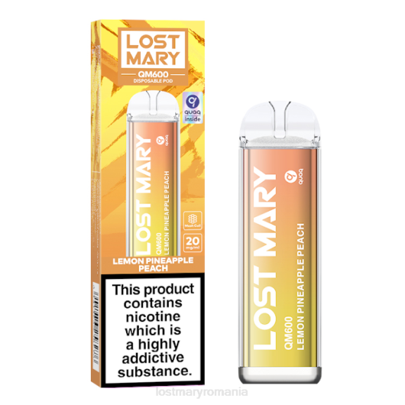Lost Mary qm600 vape de unică folosință lamaie ananas piersic - LOST MARY pret 4VBX163